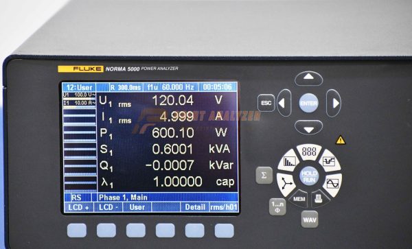 Fluke Norma 5000 N5K 6PP50I Power Analyzer 6 Channel 1000V 10A NIST Calibrated